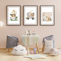 Láminas Decorativas Infantiles Safari – Pack 8 Imprimibles A3 | Descarga Digital