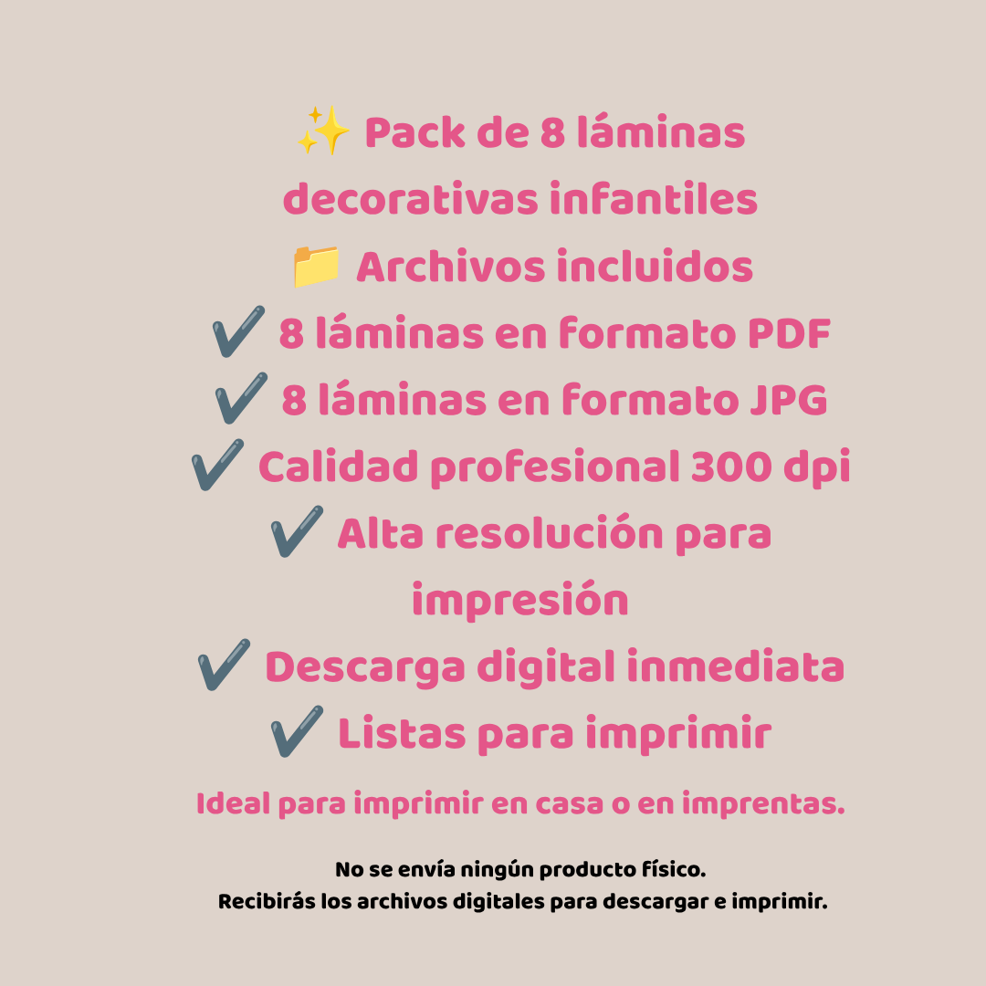 Contenido del pack - PDF y JPG